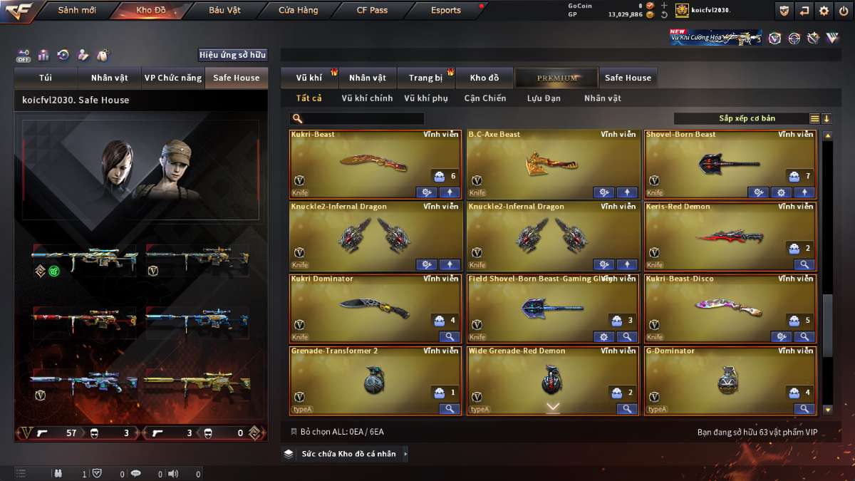 shop acc cf uy tin gia re